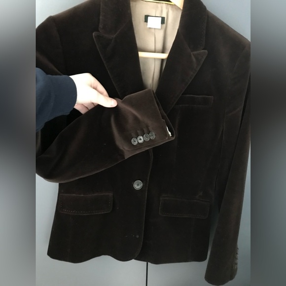 🚨FINAL SALE🚨 J. Crew Single Button Deep Brown Velvet Blazer - Picture 4 of 12